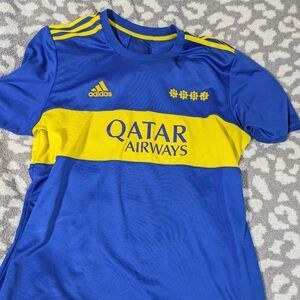 Adidas Blue and Yellow Men's Jersey Boca Juniors CABJ